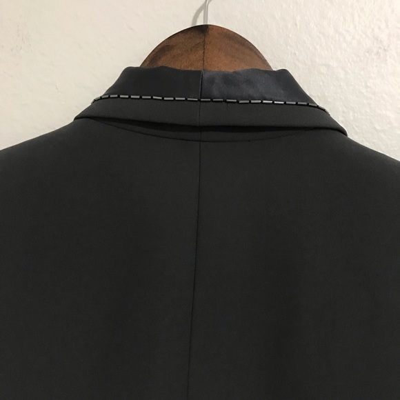 Kasper ASL Petite Gray Single Breasted Lined Blazer Jacket Business Wear Sz 8P - Picture 3 of 13